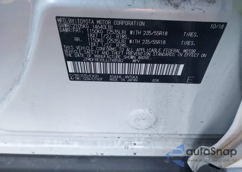 2018 Toyota Rav4 Limited z USA, uszkodzony, nr VIN JTMDFREVXJJ748582